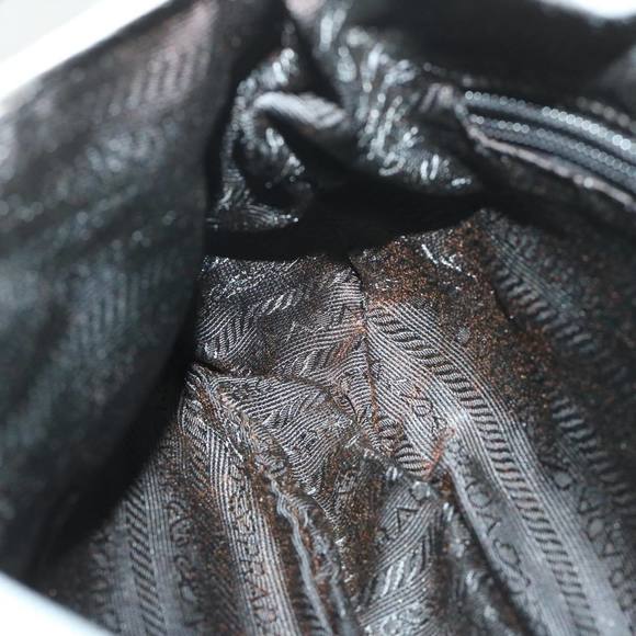 PRADA Shoulder Bag Leather Silver Auth bs12581 - Picture 11 of 16